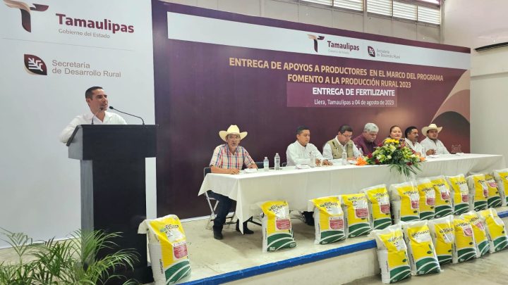 Concluye gobierno de Tamaulipas la entrega de 225 toneladas de fertilizante granulado a productores citrícolas