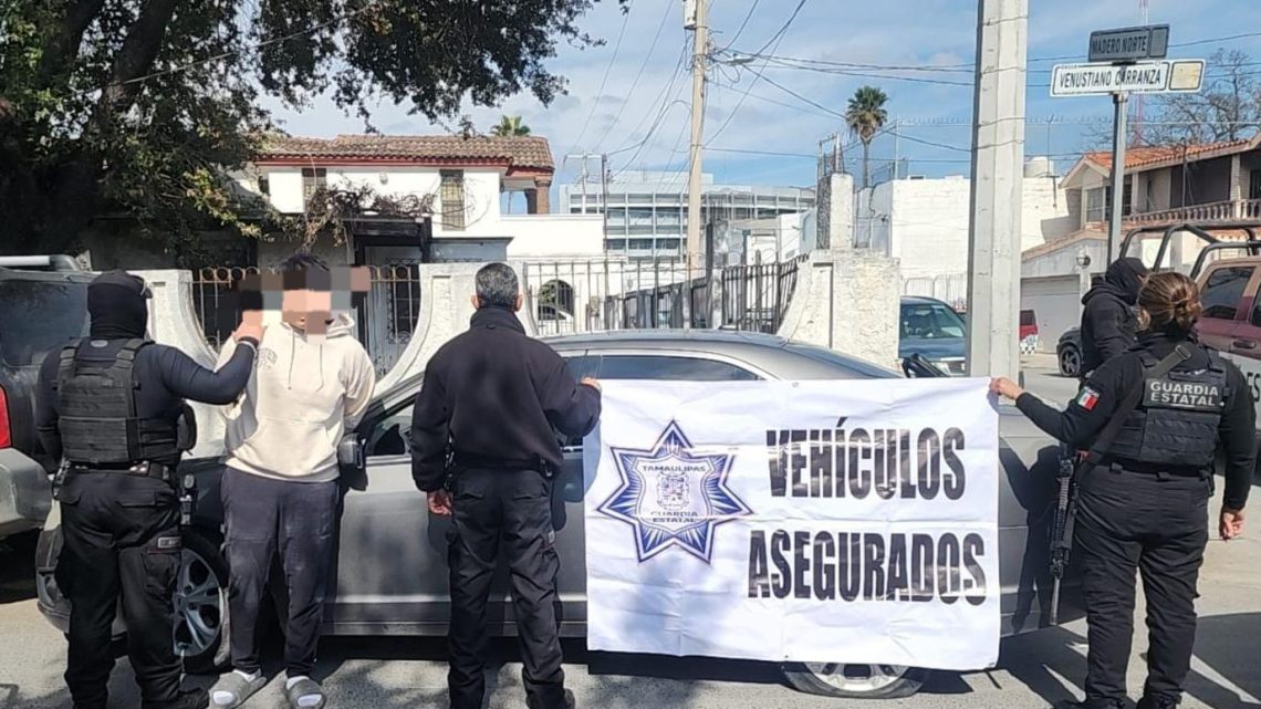 Guardia Estatal asegura en Reynosa a un hombre en posesión de narcóticos