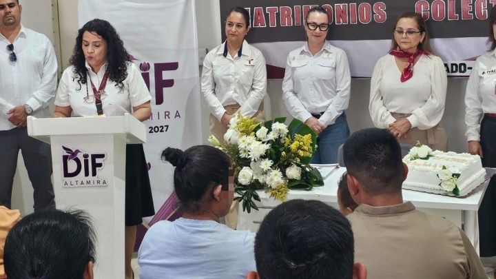 Celebran matrimonios colectivos en CEDES Altamira