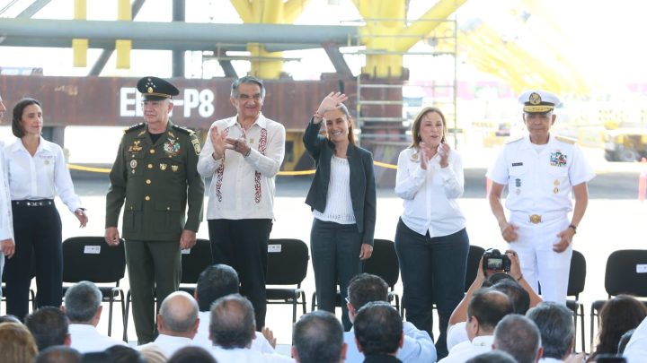 Acompaña Américo Villarreal a Claudia Sheinbaum en conmemoración de la Expropiación Petrolera