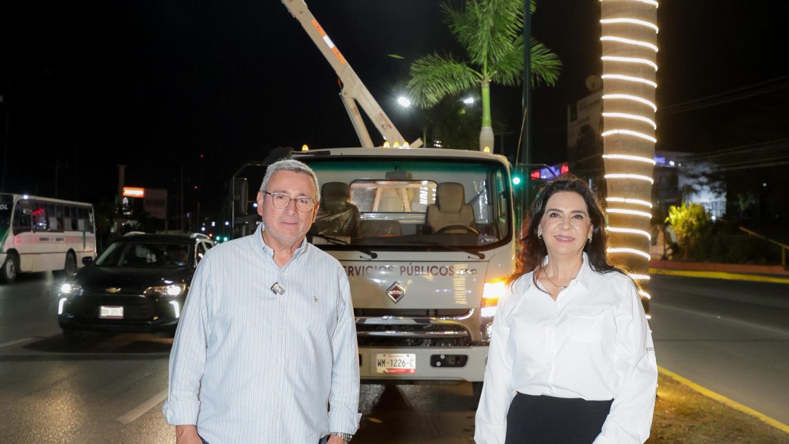 Fortalece Gobierno de Tampico el sistema de alumbrado público en diversos sectores