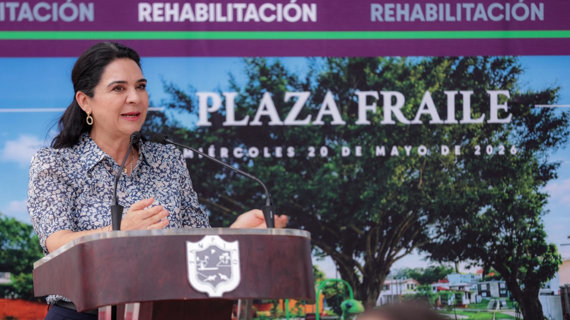 Reinaugura Mónica Villarreal Anaya la Plaza Fraile para fortalecer la convivencia familiar