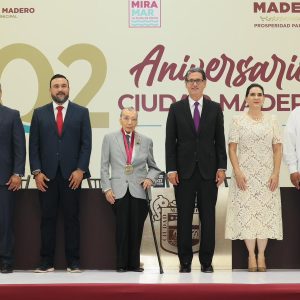 Encabeza Erasmo González Robledo celebración histórica por el 102 aniversario de Ciudad Madero
