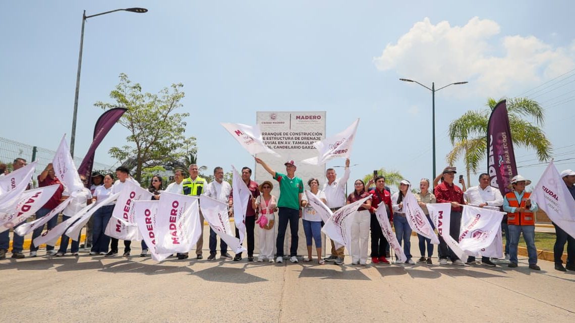 Erasmo González inicia dren pluvial en avenida Tamaulipas obra hidráulica por 2 millones de pesos para mitigar inundaciones en colonias de Ciudad Madero