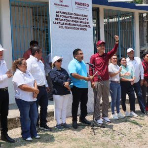 Encabeza Erasmo González intensa jornada de arranque del segundo paquete de obra pública 2026 en Ciudad Madero